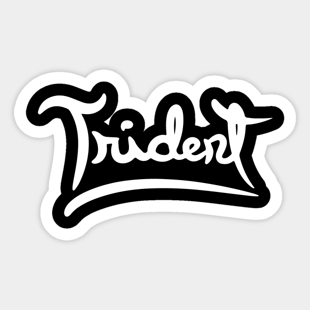 Trident "White" Sticker by Tremperb